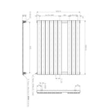 Eastbrook Designer Towel Rail Eastbrook Staverton Tube on Tube Straight Vertical Heated Towel Rail in Chrome