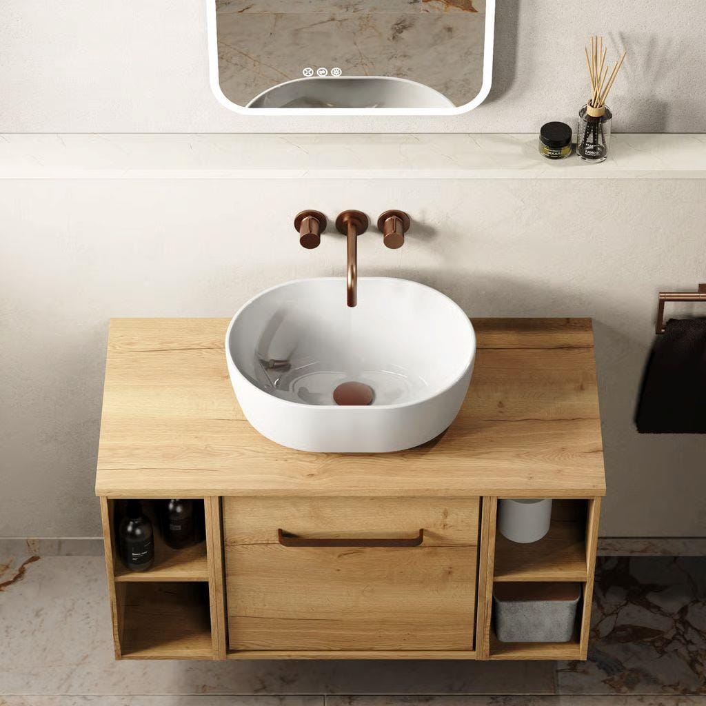 Crosswater Countertop Basin Crosswater Pearl 450mm Oval Countertop Basin