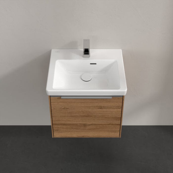 Villeroy & Boch Wall Mounted Vanity Unit Villeroy & Boch Subway 3.0 Wall Hung 500mm One Drawer Vanity Unit with Basin