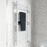Tissino Ladder Rails 1212 x 600 / Central Heating Tissino Hugo2 Designer Towel Radiator in Mount Blanc