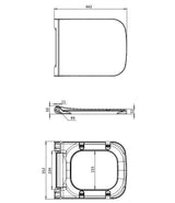 Crosswater Toilet Seat Crosswater Libra Soft Close, Quick Release Toilet Seat in Gloss White