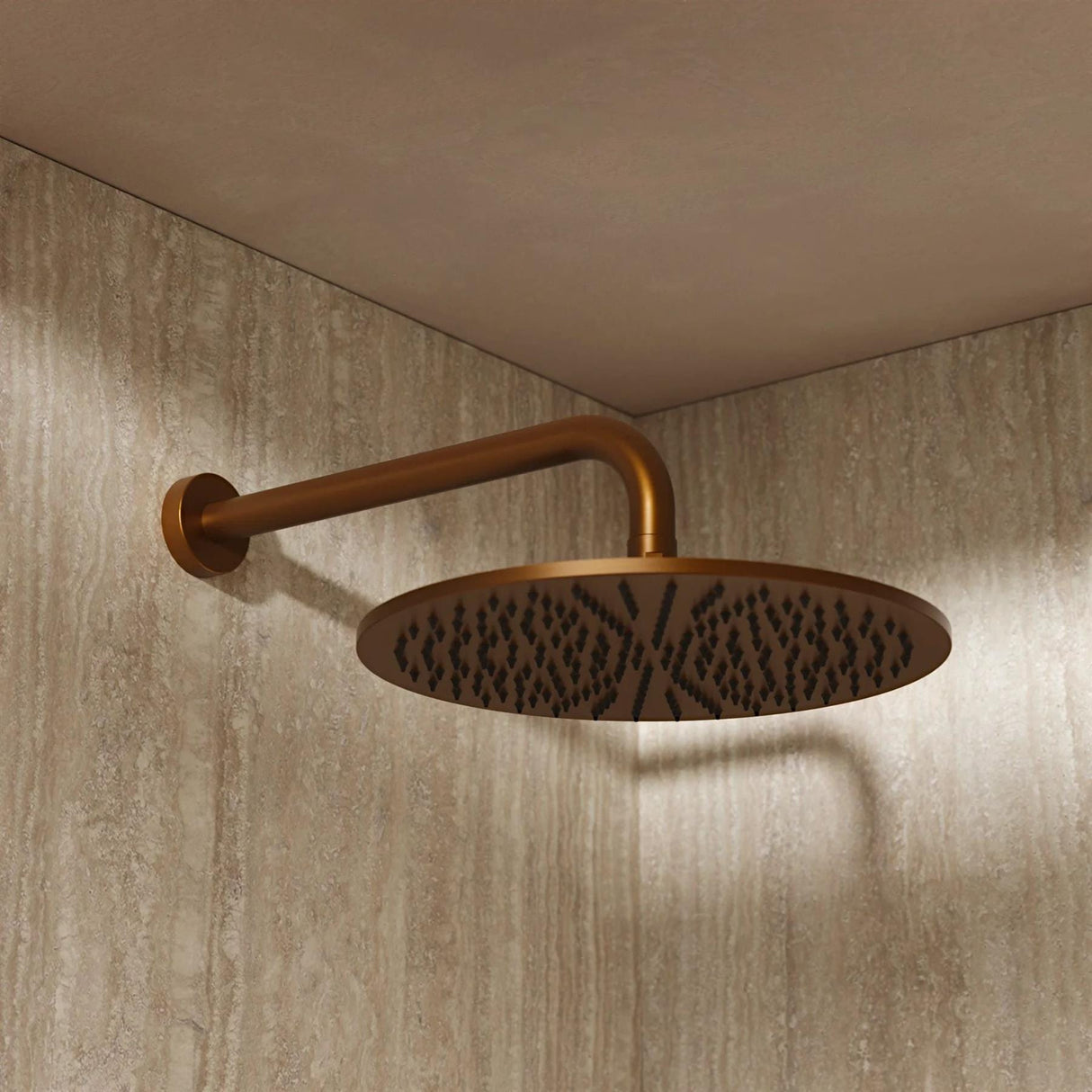 Crosswater Fixed Shower Head Brushed Bronze Crosswater MPRO 300mm Round Fixed Shower Head