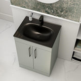 Imex Floor Standing Vanity Unit Pistachio / Black Imex Croma Floor Standing Double Door 600mm Vanity Unit with 1 Tap Hole Basin