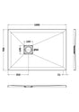 UK Bathroom Store Rectangle Shower Tray 1000x700mm Aquarius Urbano Slimline 33mm Slate Effect Rectangular Stone Resin Shower Tray in Black Slate