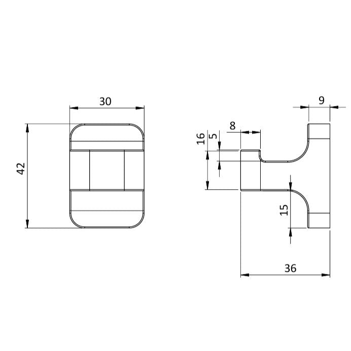 Crosswater Robe Hook Crosswater Rotar Robe Hook