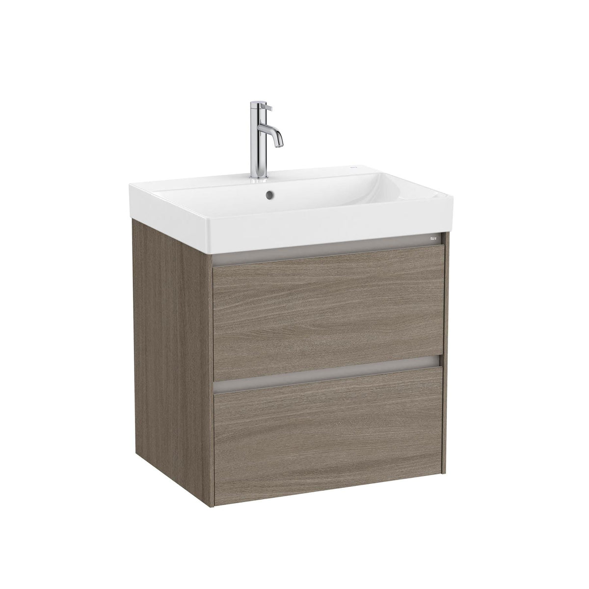 Roca Wall Mounted Vanity Unit Roca Ona 600mm Wall Mounted Two Drawer Vanity Unit with Basin