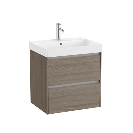 Roca Wall Mounted Vanity Unit Roca Ona 600mm Wall Mounted Two Drawer Vanity Unit with Basin