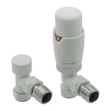 Reina Radiator Valve White Reina Modal Thermostatic Angled Radiator Valves