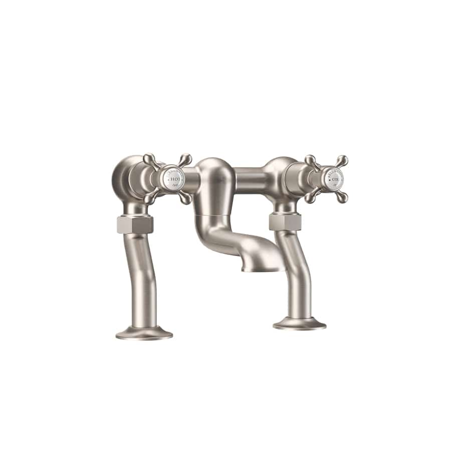 Crosswater Bath Mixer Brushed Nickel Crosswater Belgravia Crosshead Bath Filler Tap