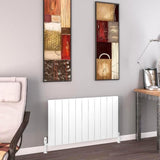 Eastbrook Panel Radiator 600 x 1040 / Electric Only Eastbrook Charlton Horizontal Aluminium Designer Radiator in Matt White