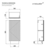 Crosswater Cloakroom Vanity Unit Crosswater Limit Cloakroom Floor Standing 400mm Single Door Vanity Unit with Basin