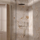 UK Bathroom Store Concealed Shower Set Brushed Nickel / Ceiling Arm / 300mm Crosswater Module Shower Set 1 with Fixed Head and Pencil Handset