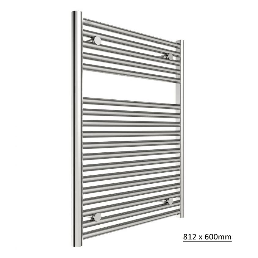 Tissino Ladder Rails 812 x 600 / Central Heating Tissino Hugo2 Designer Towel Radiator in Chrome