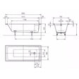Kaldewei Single Ended Bath 1600 x 700mm / 2 Kaldewei Puro Single Ended Steel Bath with Leg Set