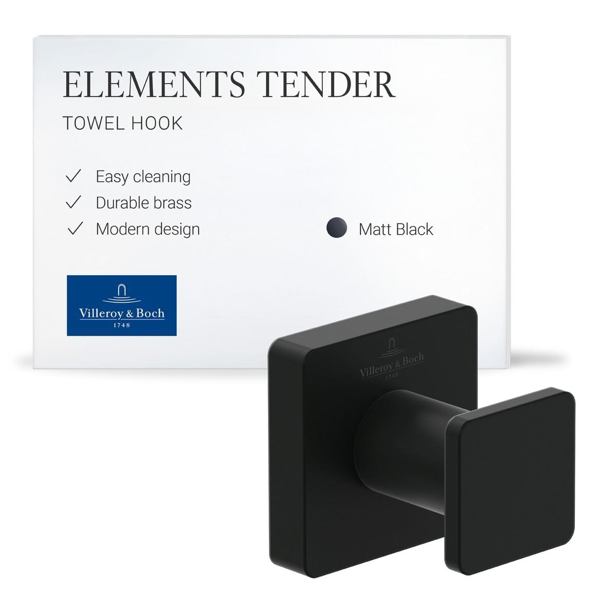 Villeroy & Boch Robe Hook Villeroy & Boch Elements - Striking Towel Hook