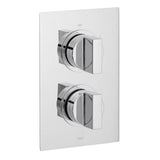 VADO Concealed Shower Valve Vado DX Notion 1 Outlet 2 Handle Vertical Thermostatic Shower Valve in High Shine Polished Chrome