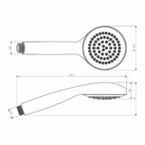 Crosswater Wisp Shower Handset with Single Spray Pattern in Chrome