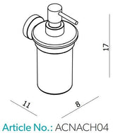 hib. Soap Dispenser hib. Nano Wall Mounted Soap Dispenser in Chrome