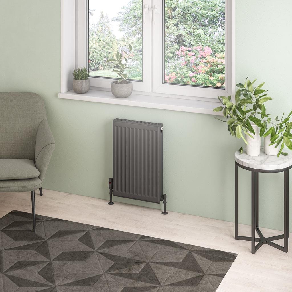 Aquarius Type 21 600 x 400mm Aquarius Type 21 Compact Panel Radiator In Matt Anthracite