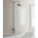Crosswater Exposed Shower Set Crosswater Belgravia Traditional Thermostatic Shower Valve with Fixed Shower Head and Bath Spout in Chrome