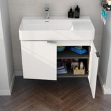 Imex Wall Mounted Vanity Unit Imex Blade Wall Mounted 800mm Double Door Vanity Unit with Basin