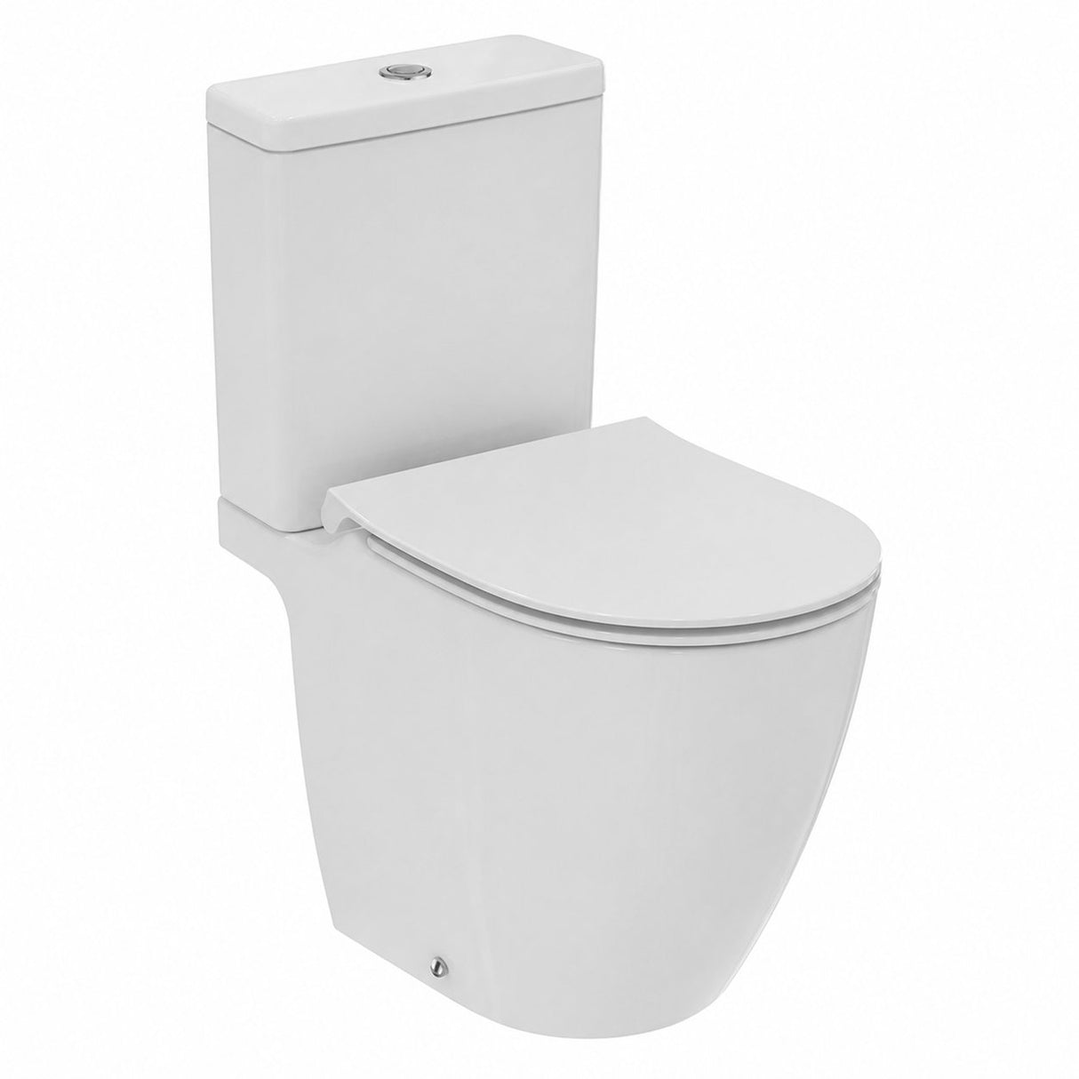 Ideal Standard Close Coupled Toilet Slimline Sandwich Ideal Standard i.life Close Coupled Open Back Rimless Toilet with HydroTwist Flush and Soft Close Seat