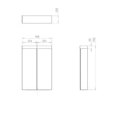 Crosswater Mirrored Cabinet Crosswater Image LED Illuminated Mirror Cabinet