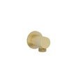 Imex Shower Brackets and Outlets Brushed Brass Imex Round Wall Outlet Elbow