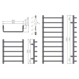 Reina Designer Towel Radiator Reina Aliano Heated Towel Rail in Chrome