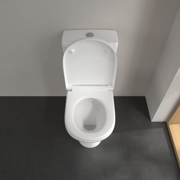 Villeroy & Boch Close Coupled Toilet Villeroy & Boch O.novo Rimless Open Back Close Coupled DirectFlush Toilet with Soft Close Seat