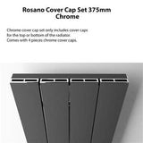 Eastbrook 375mm Eastbrook Rosano Vertical Cover Cap Set in Chrome