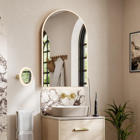hib. Illuminated Mirror 900 x 600mm hib. Alba Arch LED Illuminated Mirror