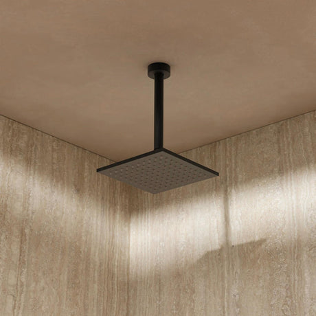 Crosswater Fixed Shower Head Matt Black / 200mm Crosswater Zion Fixed Shower Head