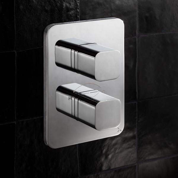 Crosswater Concealed Shower Valve Crosswater Glide II Crossbox 2 Outlet Multi-Flow Trimset in Chrome