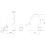 Saneux 3 Tap Hole Basin Set Saneux Eden 3 Hole Basin Mixer Tap
