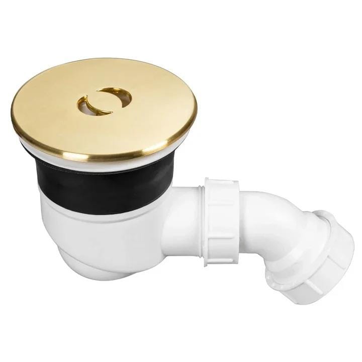 Aquarius Shower Tray Waste Brushed Brass Aquarius Pluvia 90mm Shower Waste