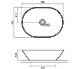 Crosswater Countertop Basin Crossater Navarre 590mm Countertop Basin