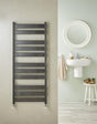 Redroom Designer Towel Radiator Redroom Azor Straight Vertical Designer Towel Rail in Anthracite