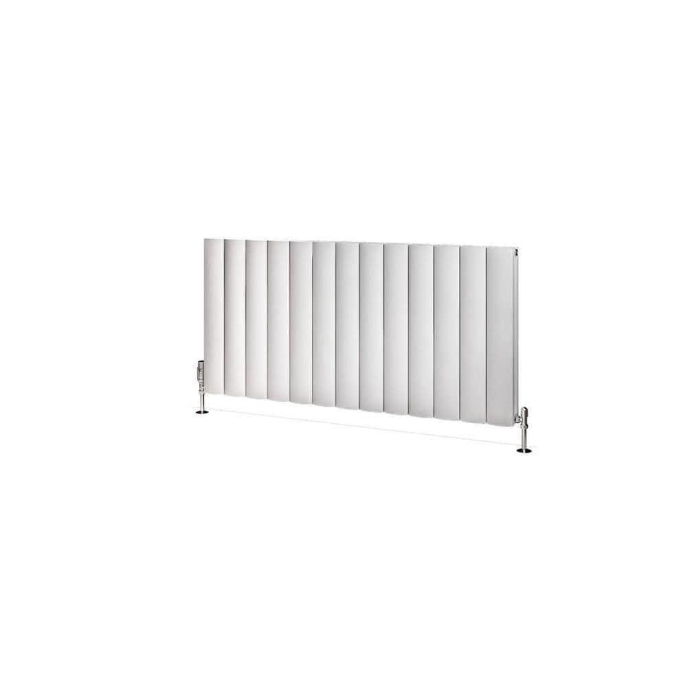 Eastbrook Panel Radiator Eastbrook Guardia Straight Horizontal Aluminium in Matt White