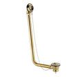 Aquarius Bathrooms Exposed Bath Waste Brushed Brass Aquarius FT Exposed Bath Plug and Chain Waste