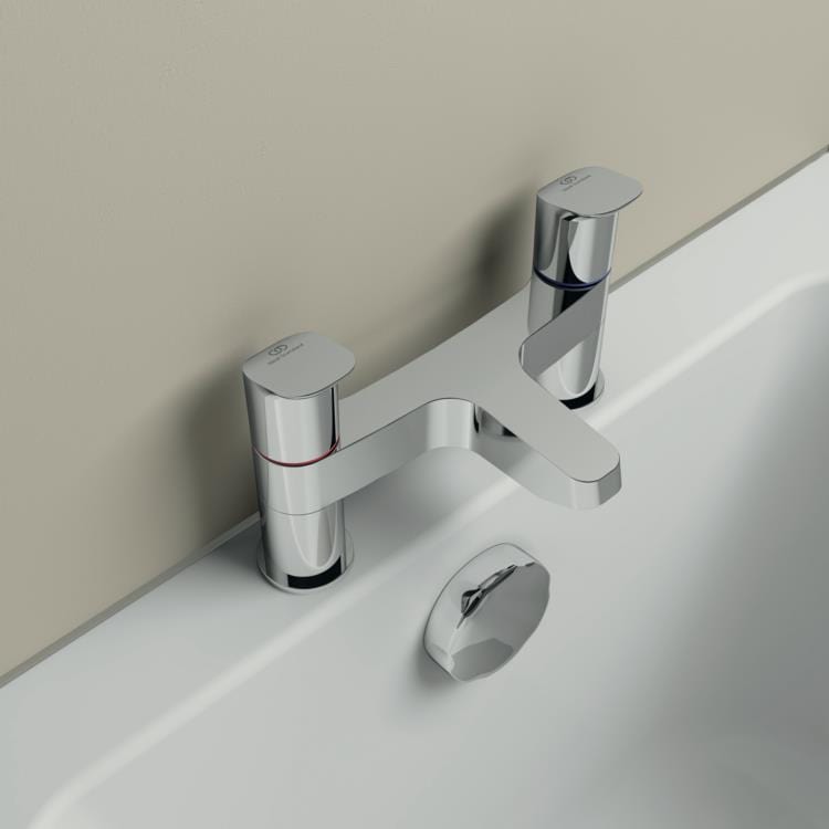 Ideal Standard Bath Mixer Ideal Standard Ceraflex 2 Tap Hole Dual Control Bath Filler Tap in Chrome