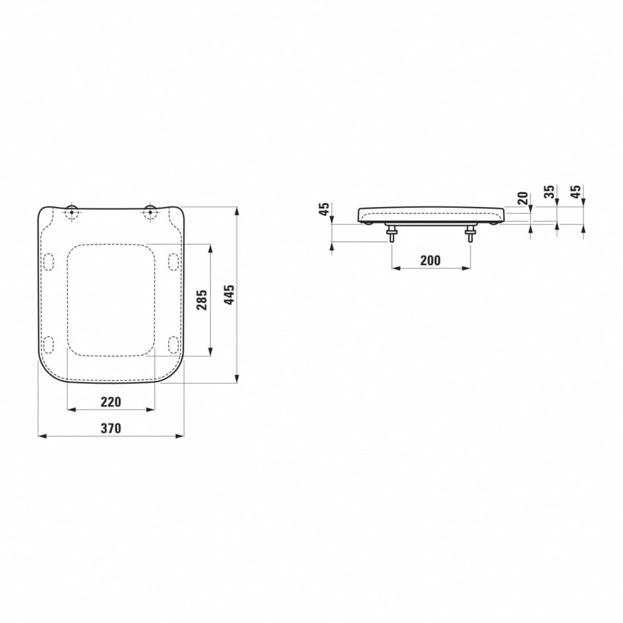 Laufen Toilet Seat Laufen Pro S Soft Close Square Toilet Seat