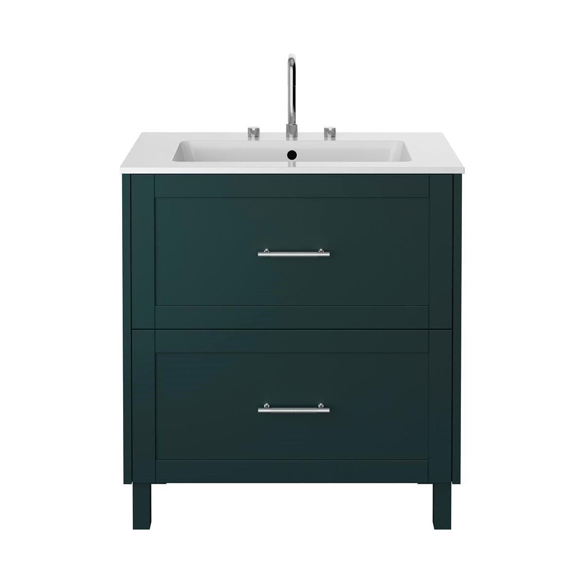Heritage Floor Standing Vanity Unit Classic Green / 3 Heritage Lynton 800mm Floor Standing Unit with Basin