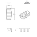 Miller Signature D-Shaped Wire Shower Basket