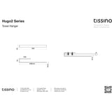 Tissino Radiator Towel Hangers Tissino Hugo2 Towel Hanger in Chrome