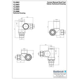 Eastbrook Radiator Valve Eastbrook Corner Manual Duel Fuel Radiator Valve (Pair)