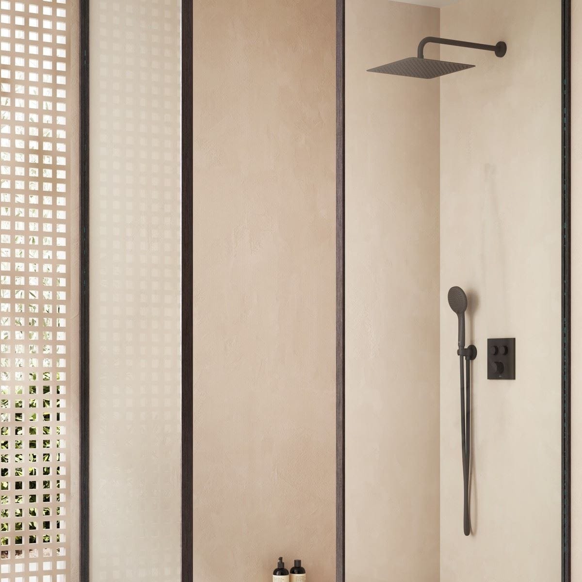 Roca Concealed Shower Valve Roca T-3000 Square Bath Shower Mixer with Built-In Valve