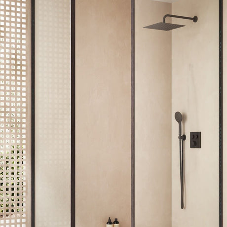Roca Concealed Shower Valve Roca T-3000 Square Bath Shower Mixer with Built-In Valve