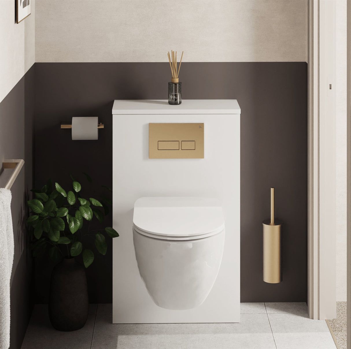 Crosswater WC Back To Wall Unit Gloss White Crosswater WC Unit - 545mm Wide