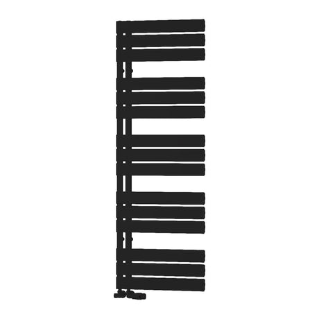 Reina Designer Towel Radiator 1510 x 500mm / Black Reina Vada Vertical Aluminium Central Heating Towel Rail